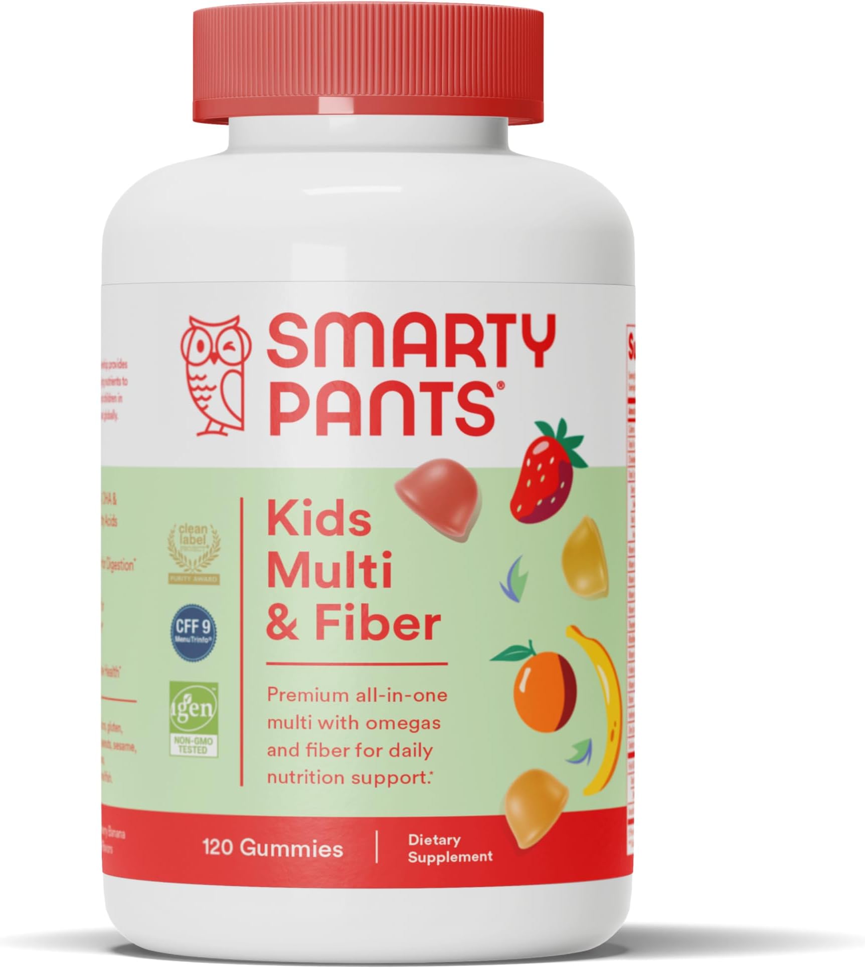 SmartyPants Vitamins Kid's Gluten-free Formula & Fiber Daily Gummy Multivitamin (120 Count)