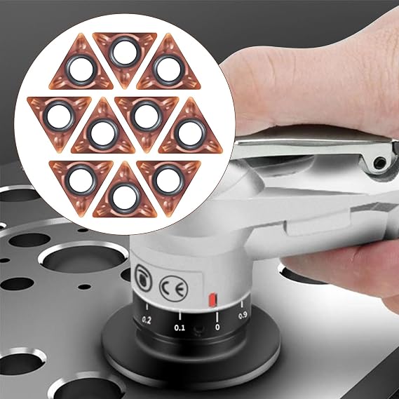 Mini Pneumatic Chamfering Machine, Portable 45 Degree Arc Hand-Held Beveling Trimming Machine 30000 RPM 1/4inch Edge/Arc Deburring Cutter with Triangular Tungsten Steel Cutter Head (Part)
