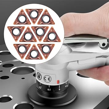 Mini Pneumatic Chamfering Machine, Portable 45 Degree Arc Hand-Held Beveling Trimming Machine 30000 RPM 1/4inch Edge/Arc Deburring Cutter with Triangular Tungsten Steel Cutter Head (Part)
