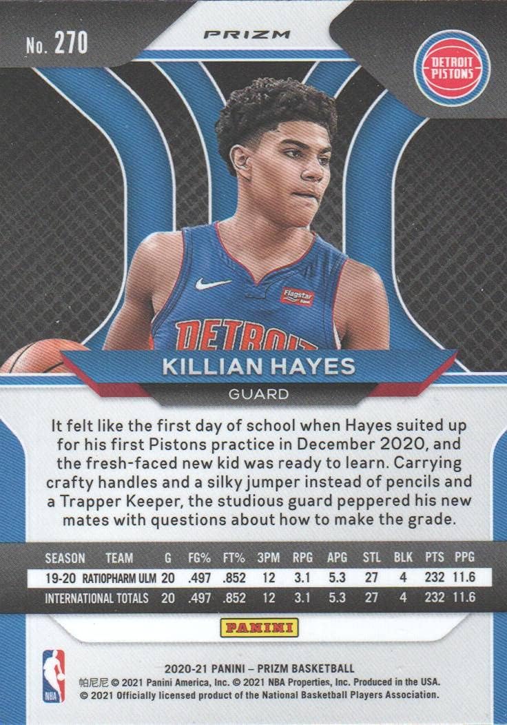 2020-21 Panini Prizm Basketball Prizms Ruby Wave #270 Killian Hayes