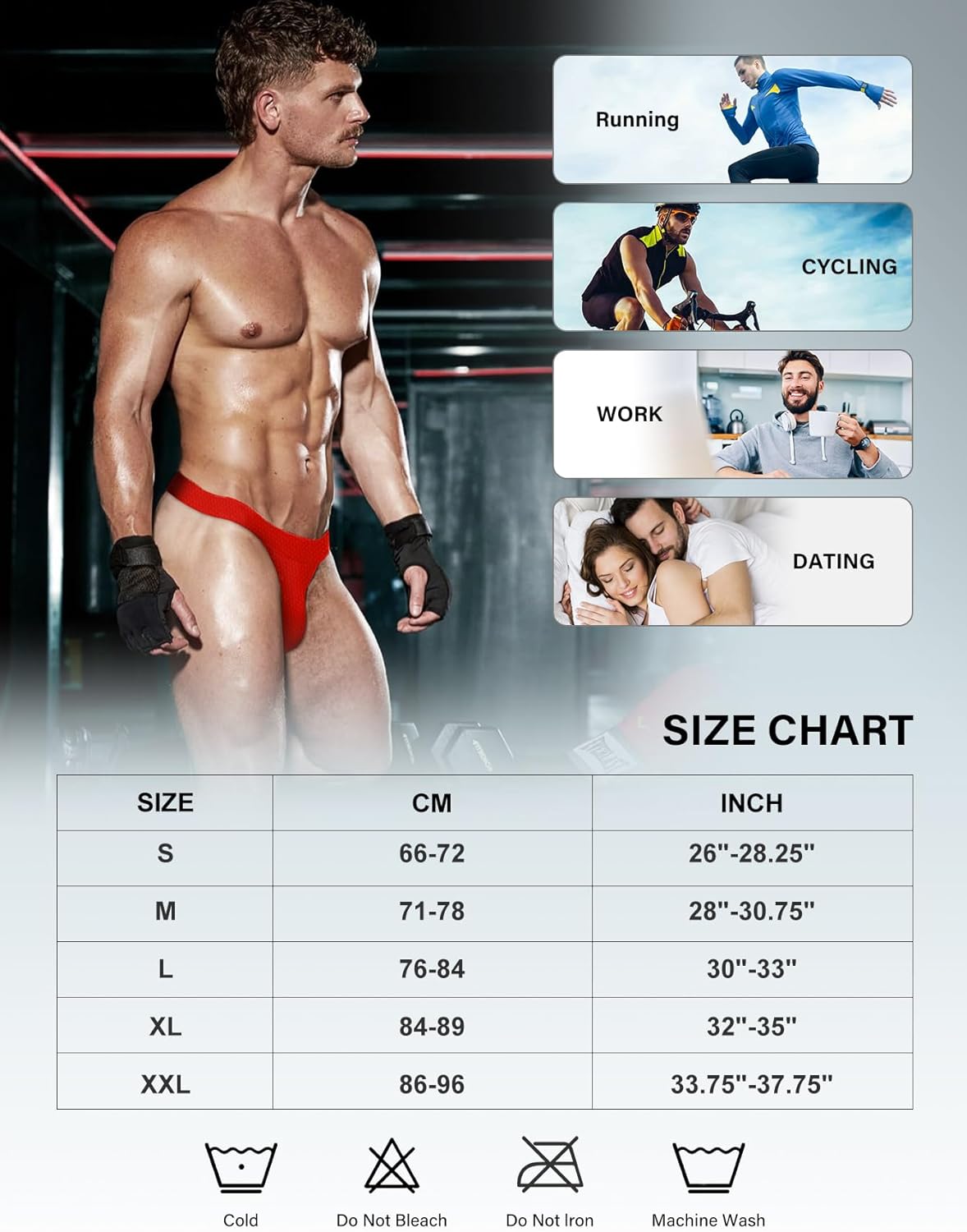 Casey Kevin Men's Thongs Underwear Sexy Mesh Tagless G-strings - Image 7