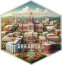 Fayetteville Arkansas Souvenir Travel Destination Die Cut Hexagon Decorative Flat Magnet 2-Inch