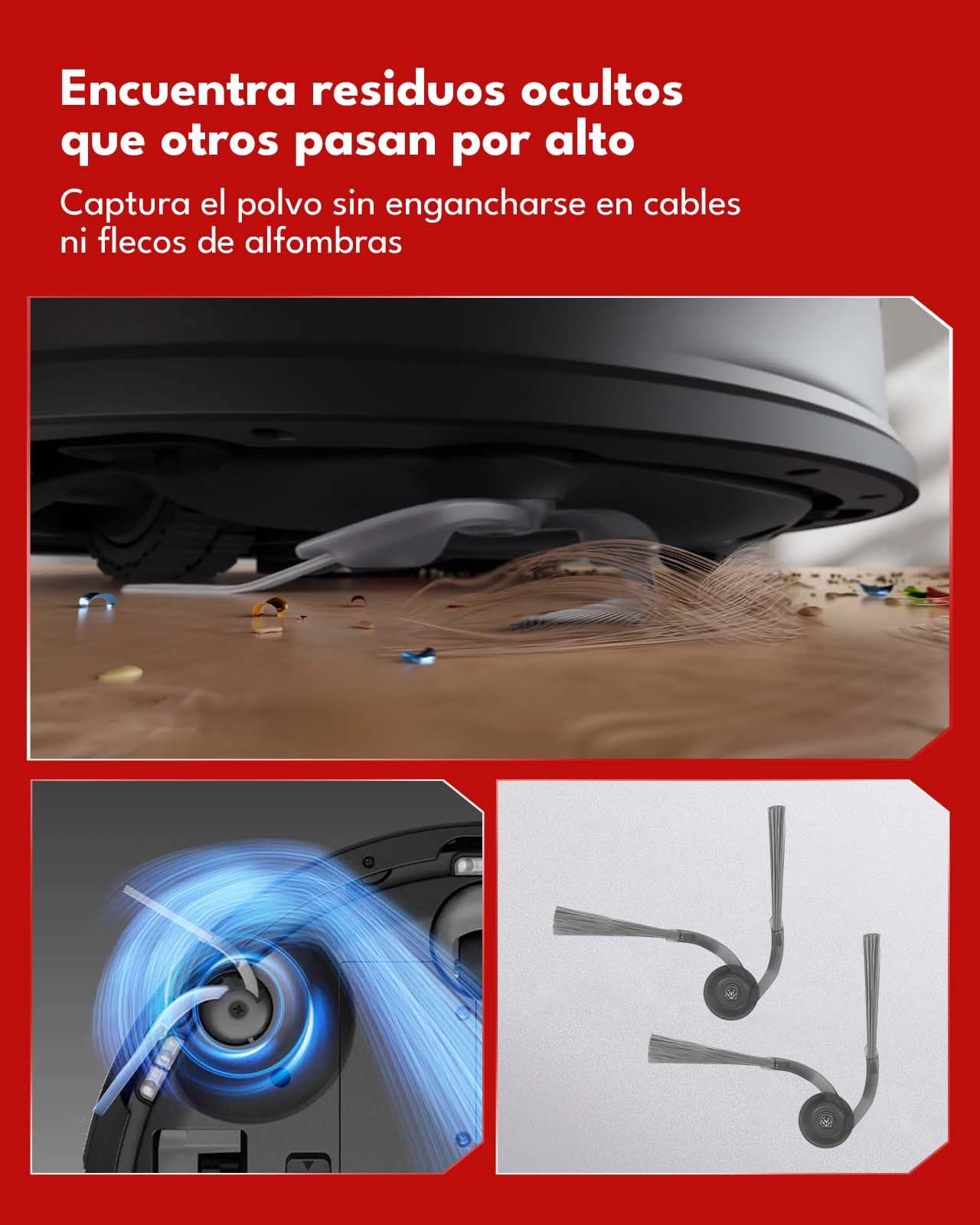 24 Piezas Kit de Accesorios para Roborock Q10 S5+ Robot Aspirador: 2 Cepillos Principales, 6 Cepillos Laterales, 4 Filtros HEPA, 6 Bolsas para el Polvo, 4 Almohadillas de Fregado y 1 Cepillo