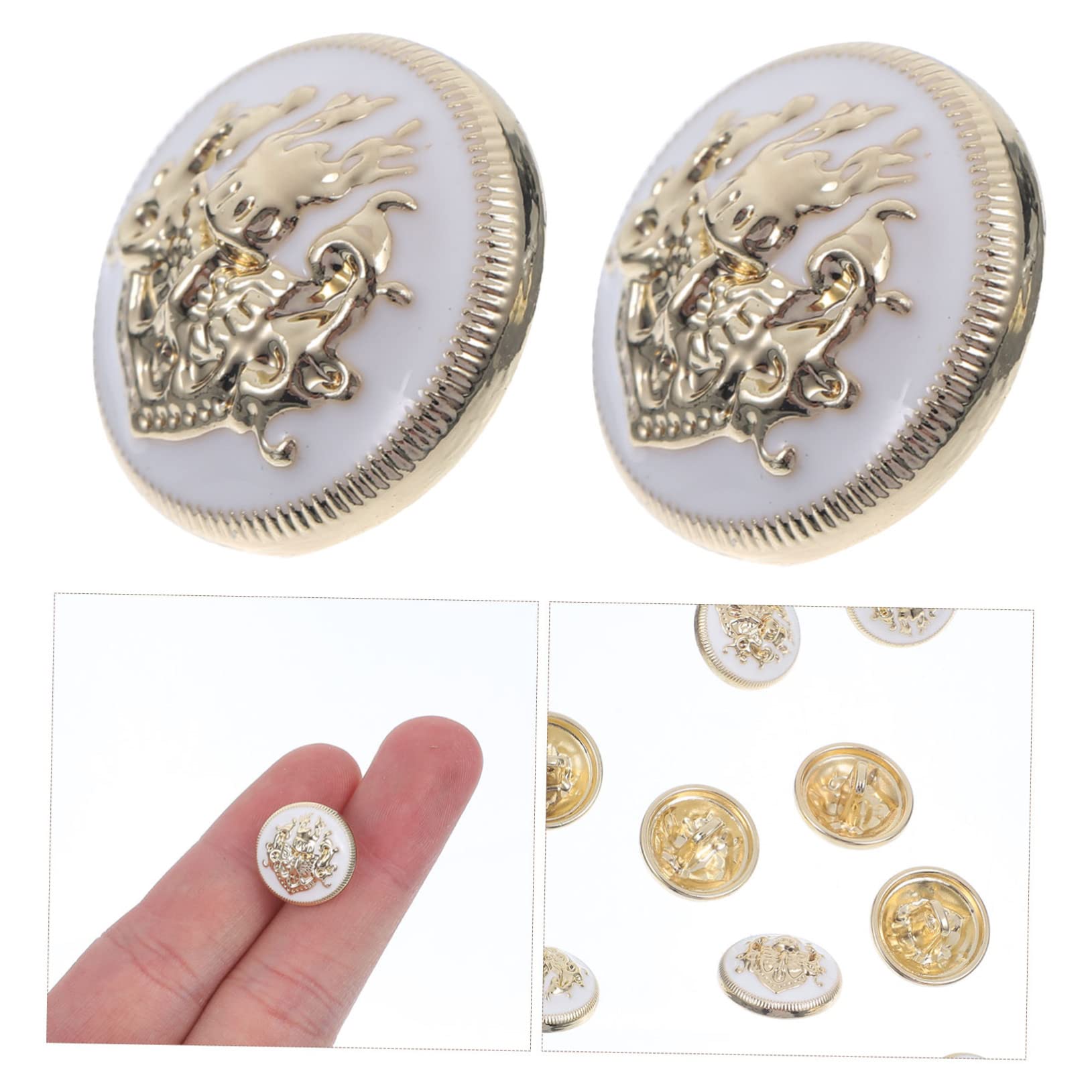 MAGICLULU 50pezzi Bottoni Decorativi Metallo Per Abbigliamento Eleganti Chiusure Retro Per Giacche e Pantaloni Platino Per Cucito Fai Te e Rinnovamento Di Vestiti