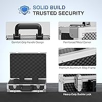 Vista 4 de Phenyx Pro Estuche de Transporte con Marco de Aleación de Aluminio con Espuma Pick and Pluck Precortada en Cubitos de Una Capa, Ideal