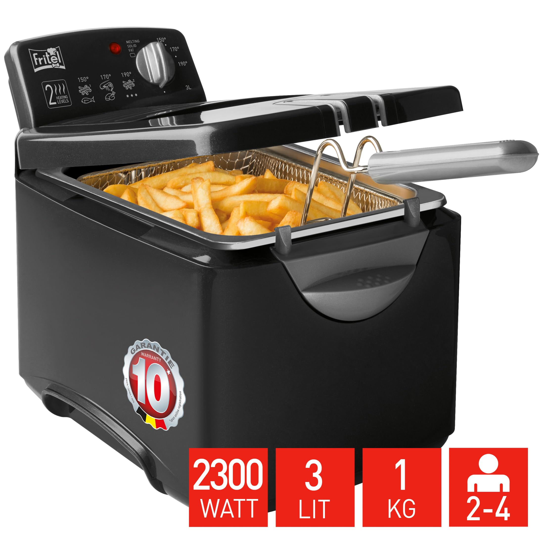 FRITEL Friteuse Turbo SF® 4178-3L - 2300W - Huile + Graisse solide
