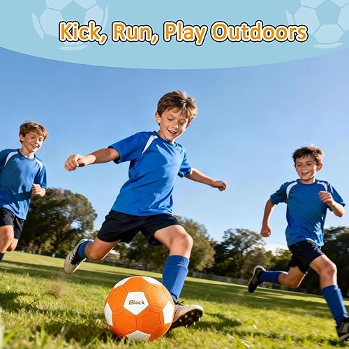 Miniatura 2 de Balón de fútbol Curve para niños tamaño 4, pelota de fútbol suave Swerve para niños y niñas, juegos de actividades en interiores y exteriores, juego