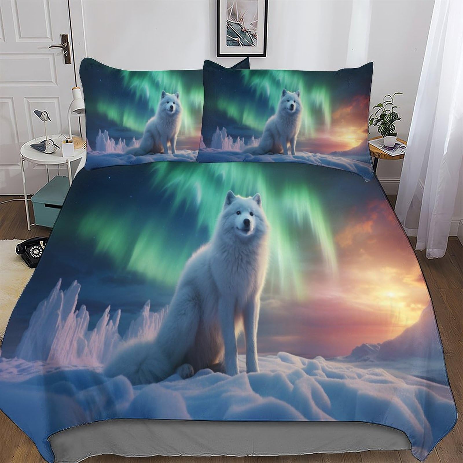 Housse de couette renard polaire 3D pour transformer votre chambre en cocon hivernal