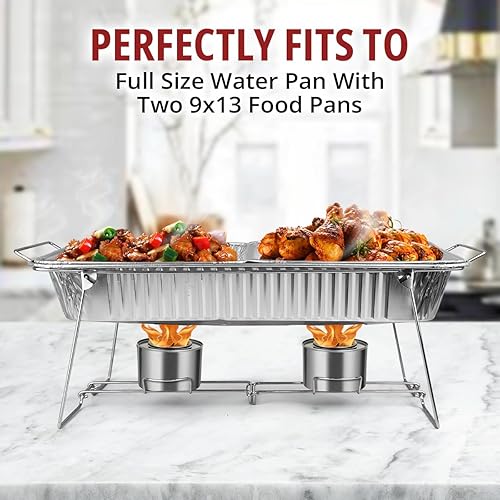Miniatura 4 de COMFICOVE Soporte plegable de alambre para bufé, marco cromado de tamaño completo para eventos, fiestas, bodas y fiestas de cumpleaños, incluye 6