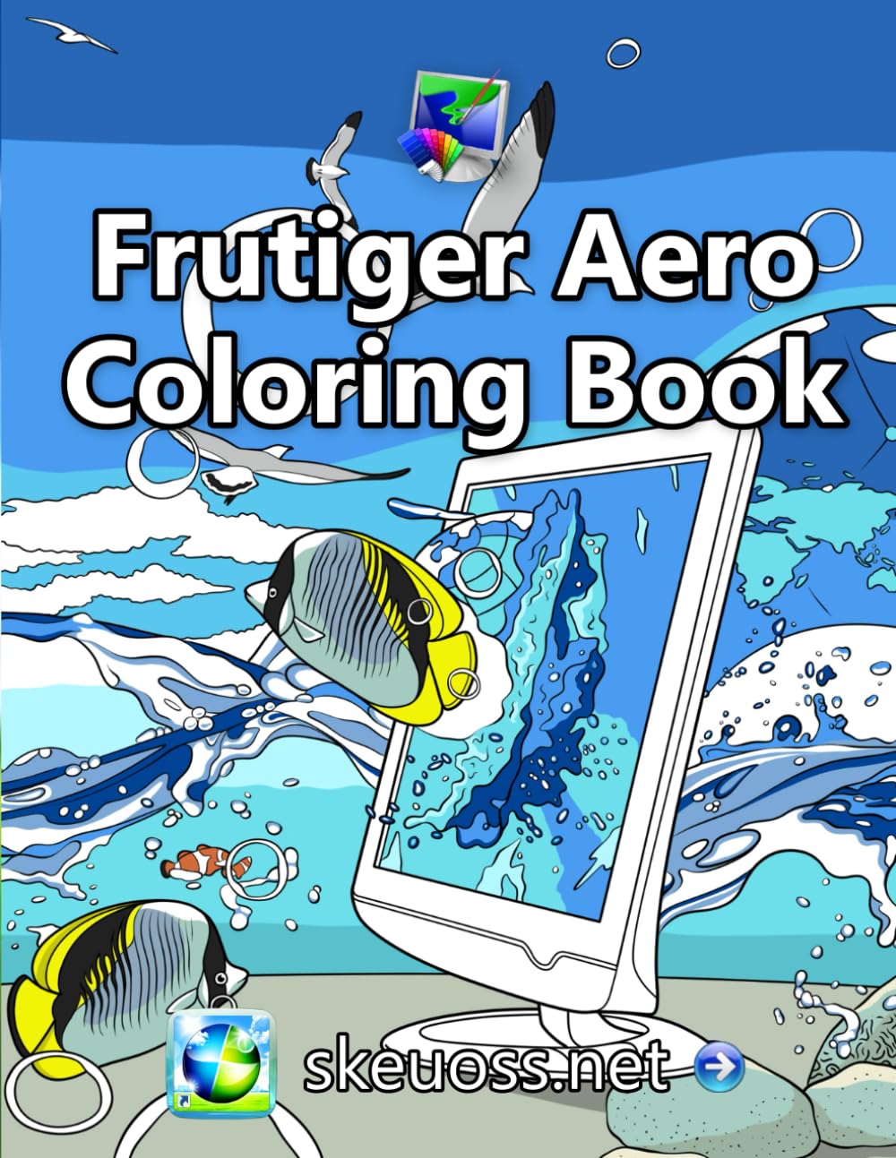 Frutiger Aero Coloring Book: 40+ High-Quality Pages of 2000s Aesthetic Nostalgic Art for Adults, Teens and Kids