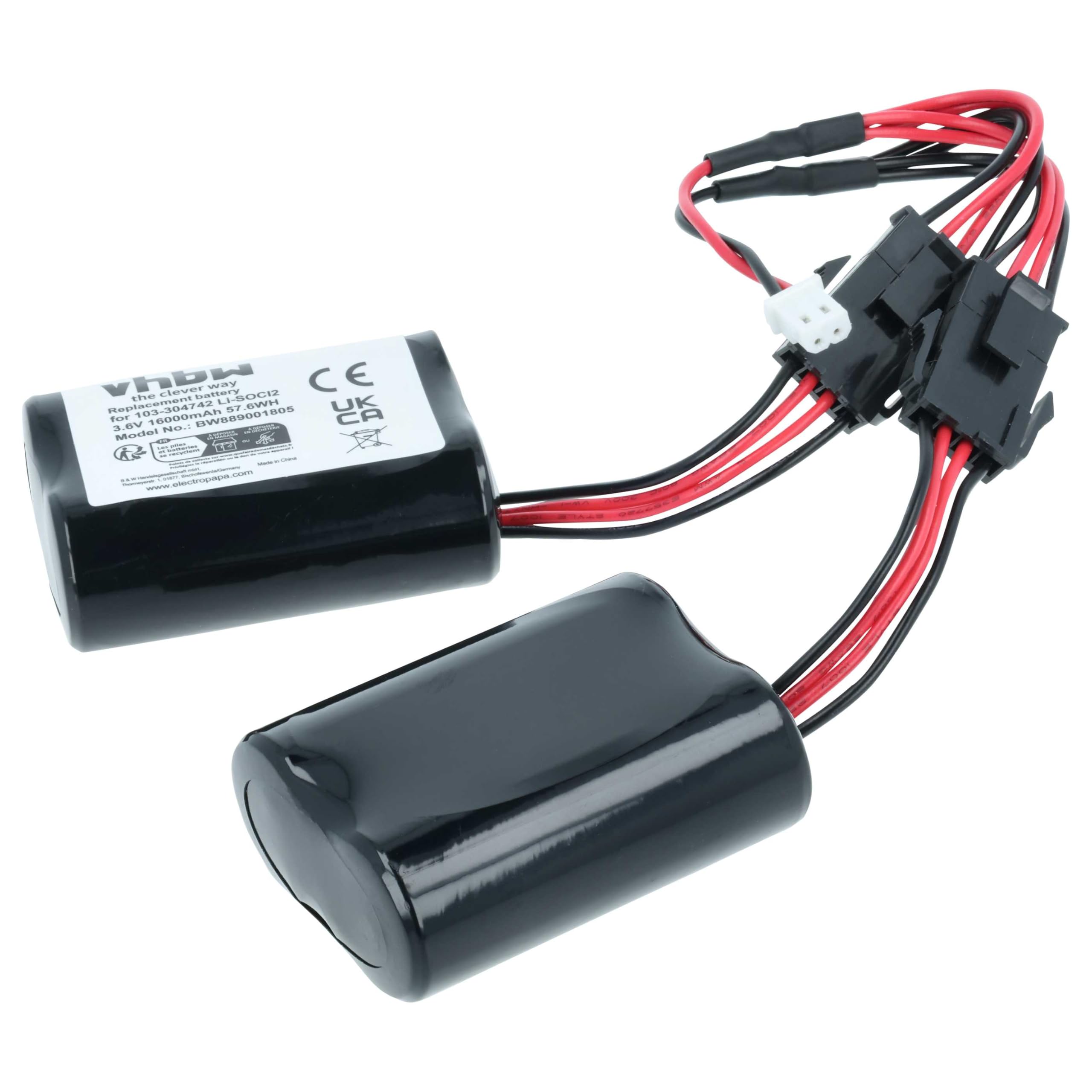 vhbw 2x batteria sostituisce PowerMAX Bell-Box per sistema d'allarme, serena esterna wireless (16000mAh, 3,6V, Li-SOCl2)