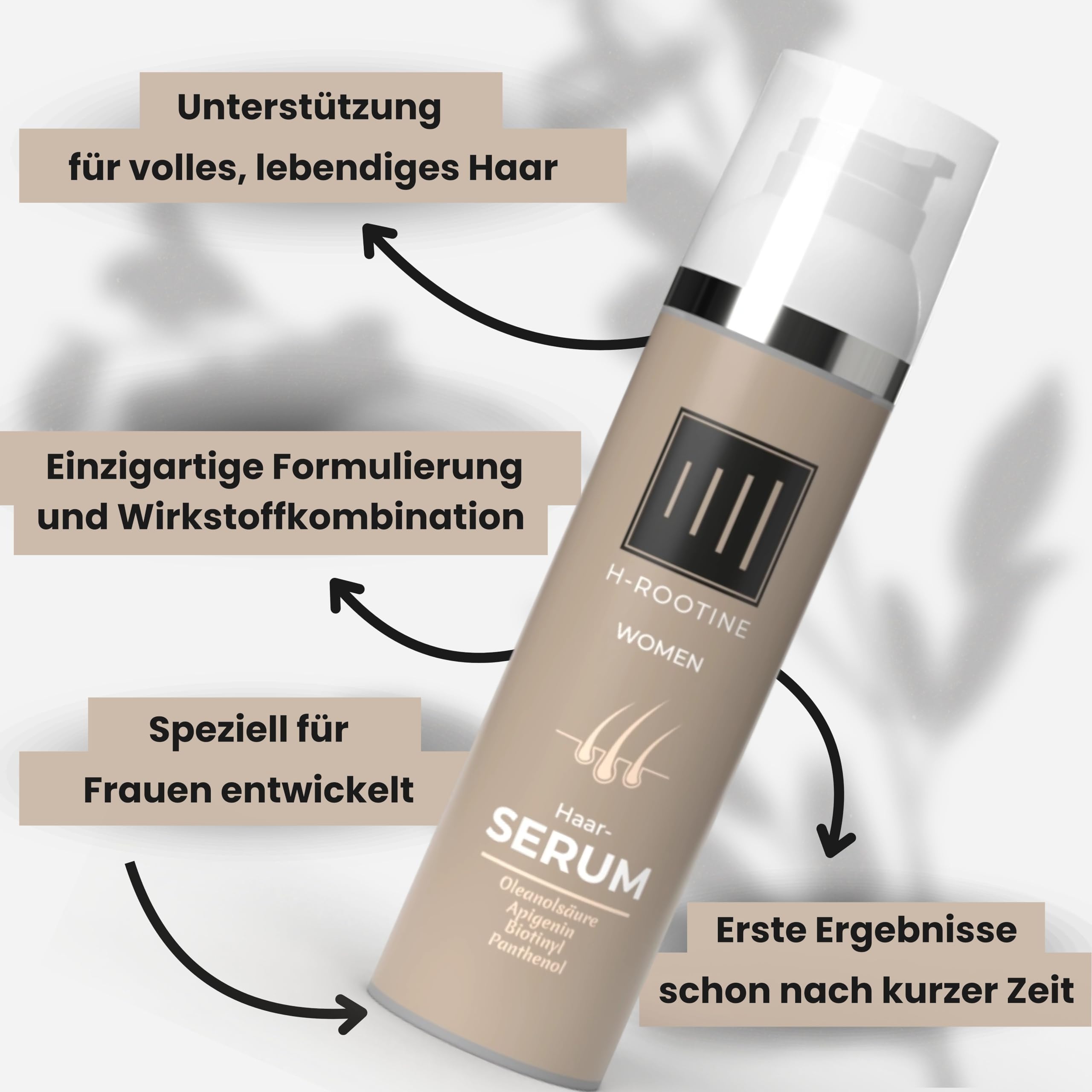 Haarwachstum Serum Frauen (75ml) - Anti Hair Loss & Haarwuchsmittel für Damen - Haarserum für Wachstum & Haarwachstum beschleunigen - Veganes Hair Growth Serum