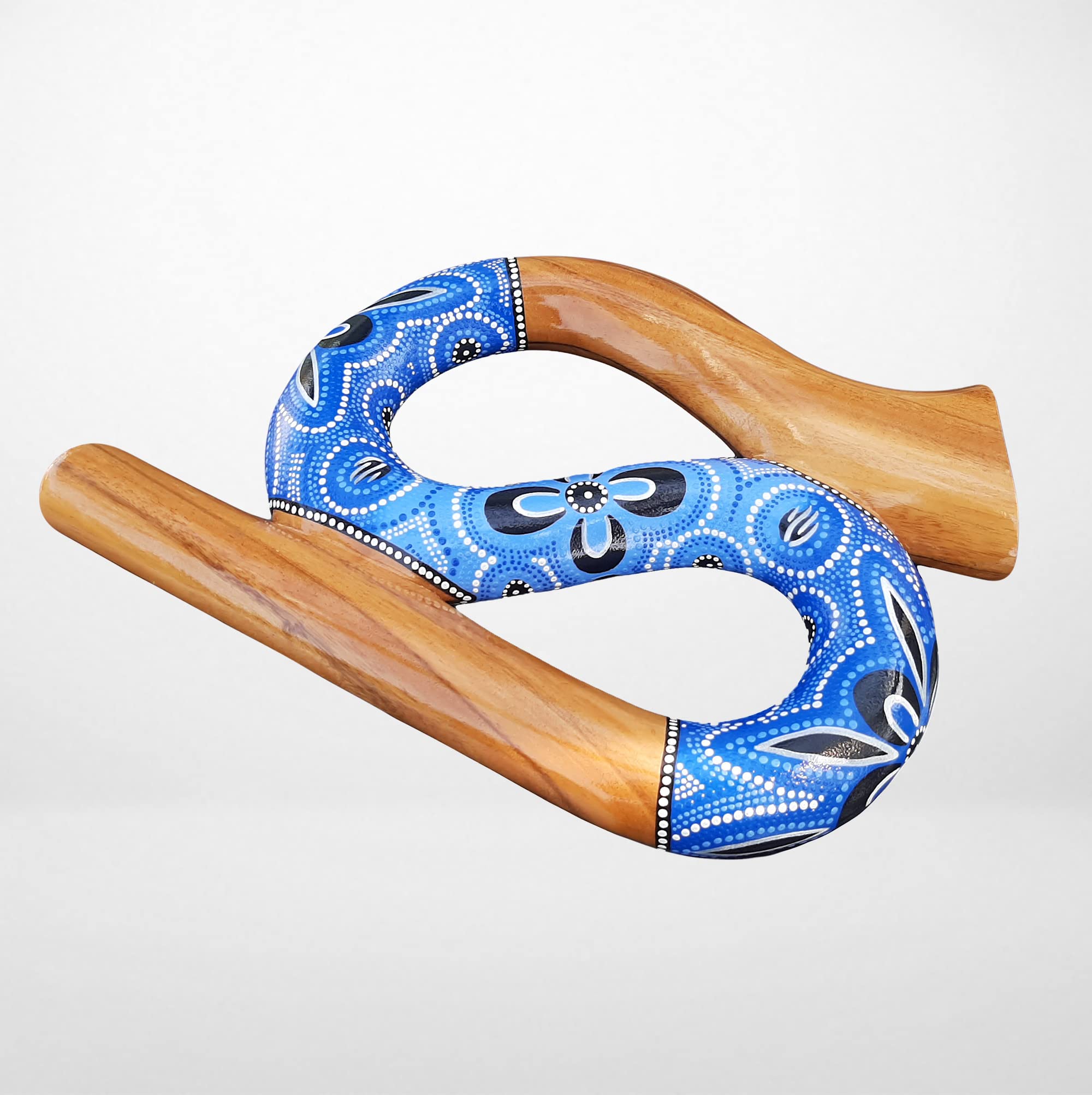 LIDAH Didgeridoo Snake Travel Didgeridoo 45 cm, en forme de S Compact Anti Ronflement Instruments de Musique pour Voyage Peint à la main, Australien Instrument de soufflage Digeridoo Enfants
