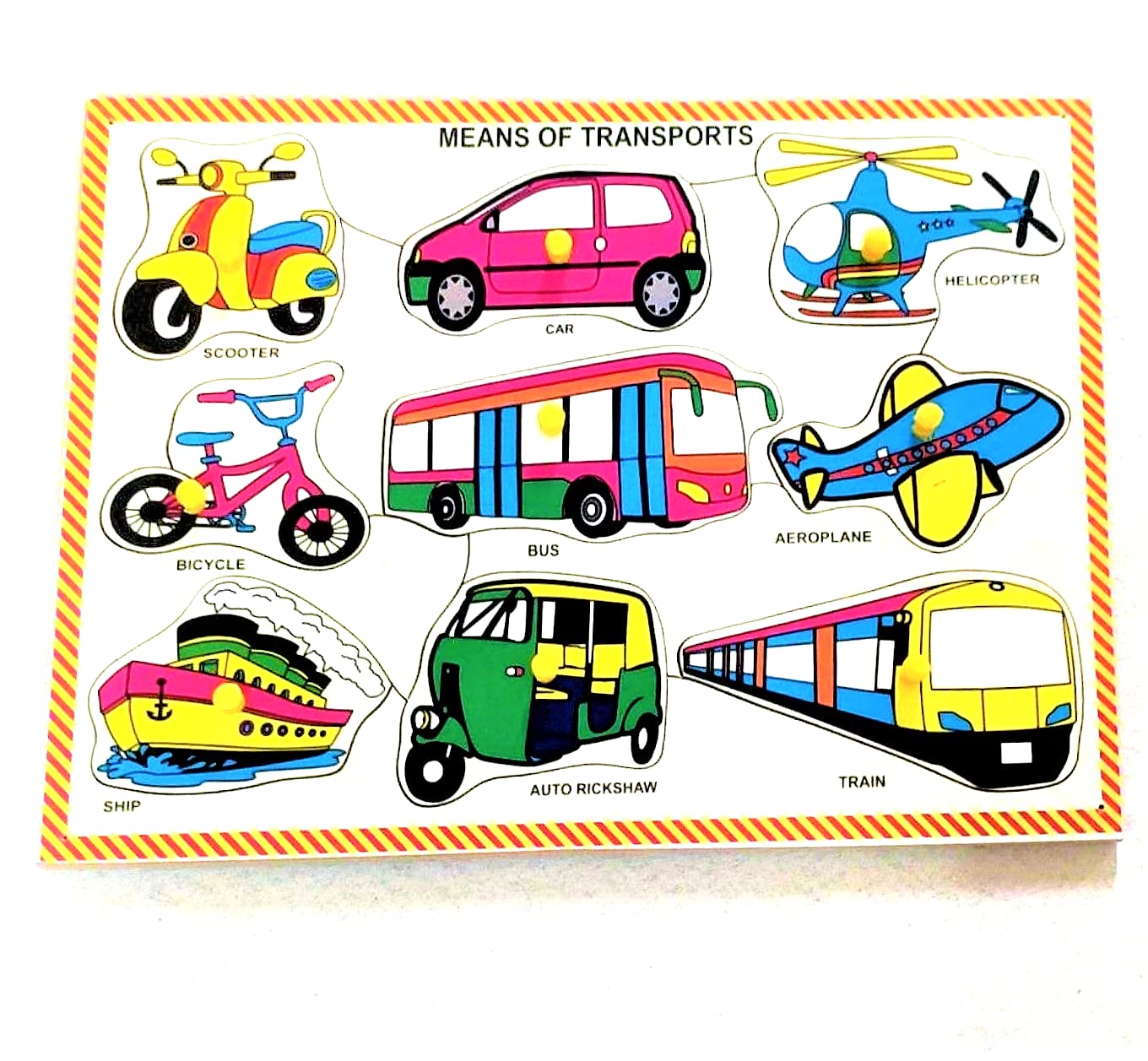 WOODEN MULTI COLOR 9 SET of TRANSPORT MODES PUZZLE BOARD for KIDS PRE PRIMARY EDUCATION. (B09WK6DPJQ) Amazon Price History, Amazon Price Tracker