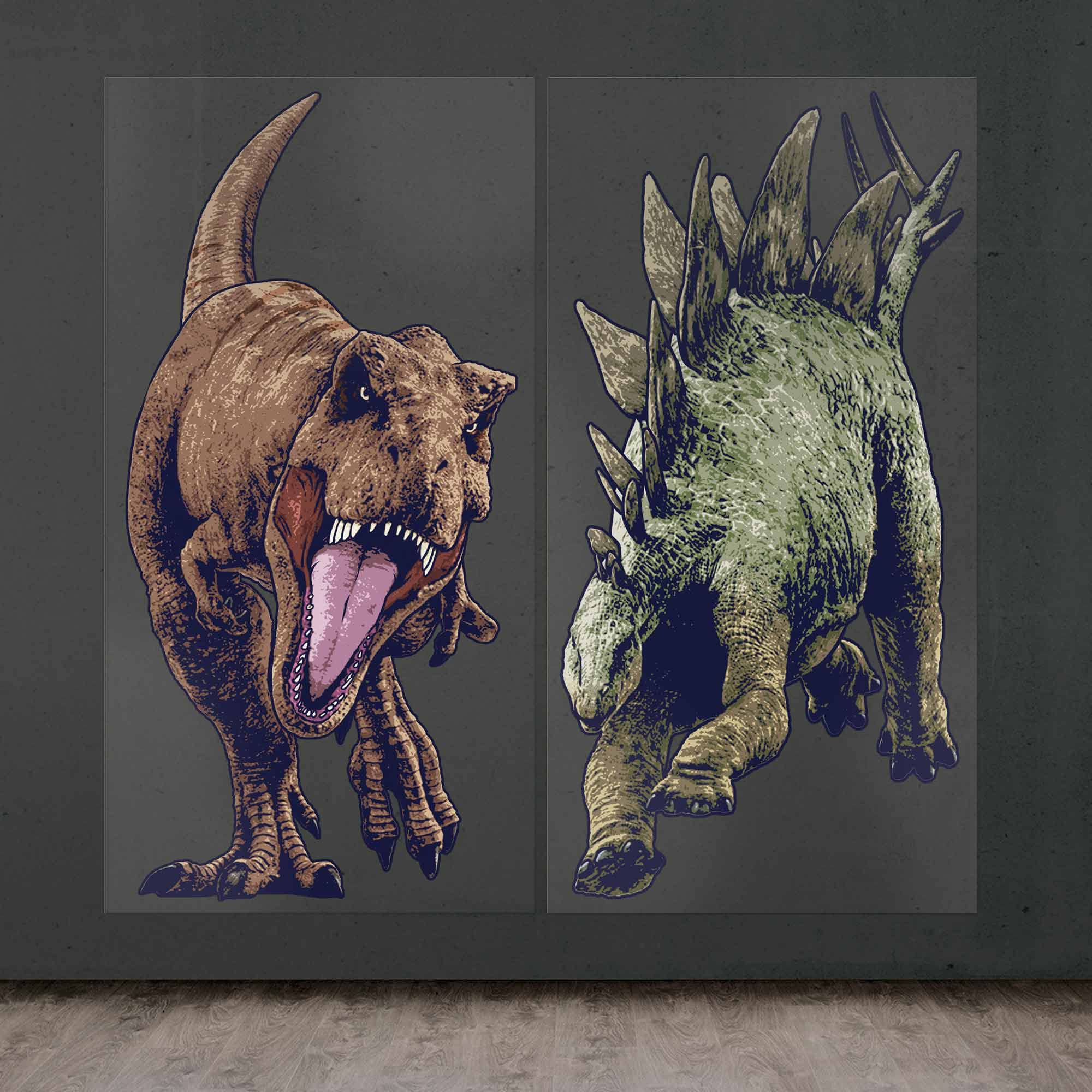 Jurassic World Into the Wild Plastic Scene Setters (Pack of 2) - 65" x 33.5" - Perfect for Theme Parties, Events & Unforgettable Memories