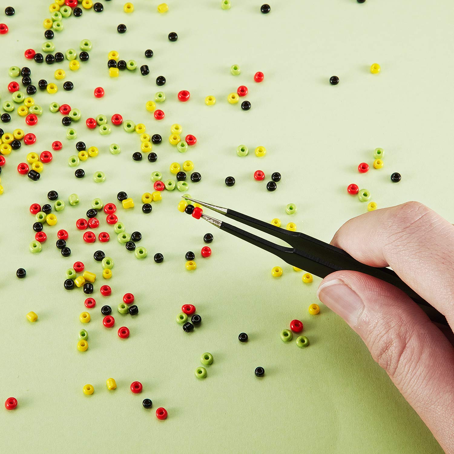 Mini Bead Tweezers Fuse Craft Beading Tweezers for Manual DIY Craft Supplies(5 Pieces) - Image 5