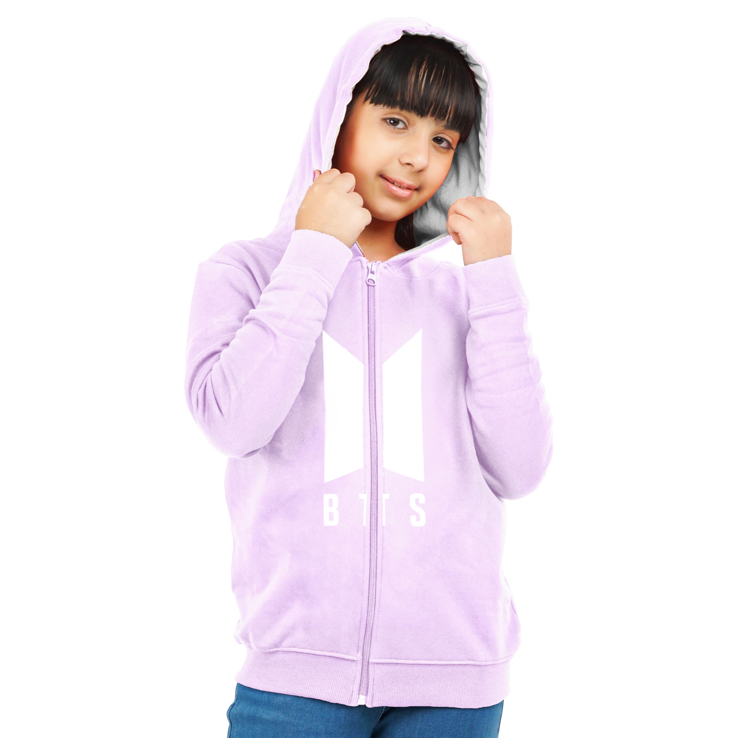 ARIEL Girls Cotton Hooded Sweatshirt(Pack of 1)