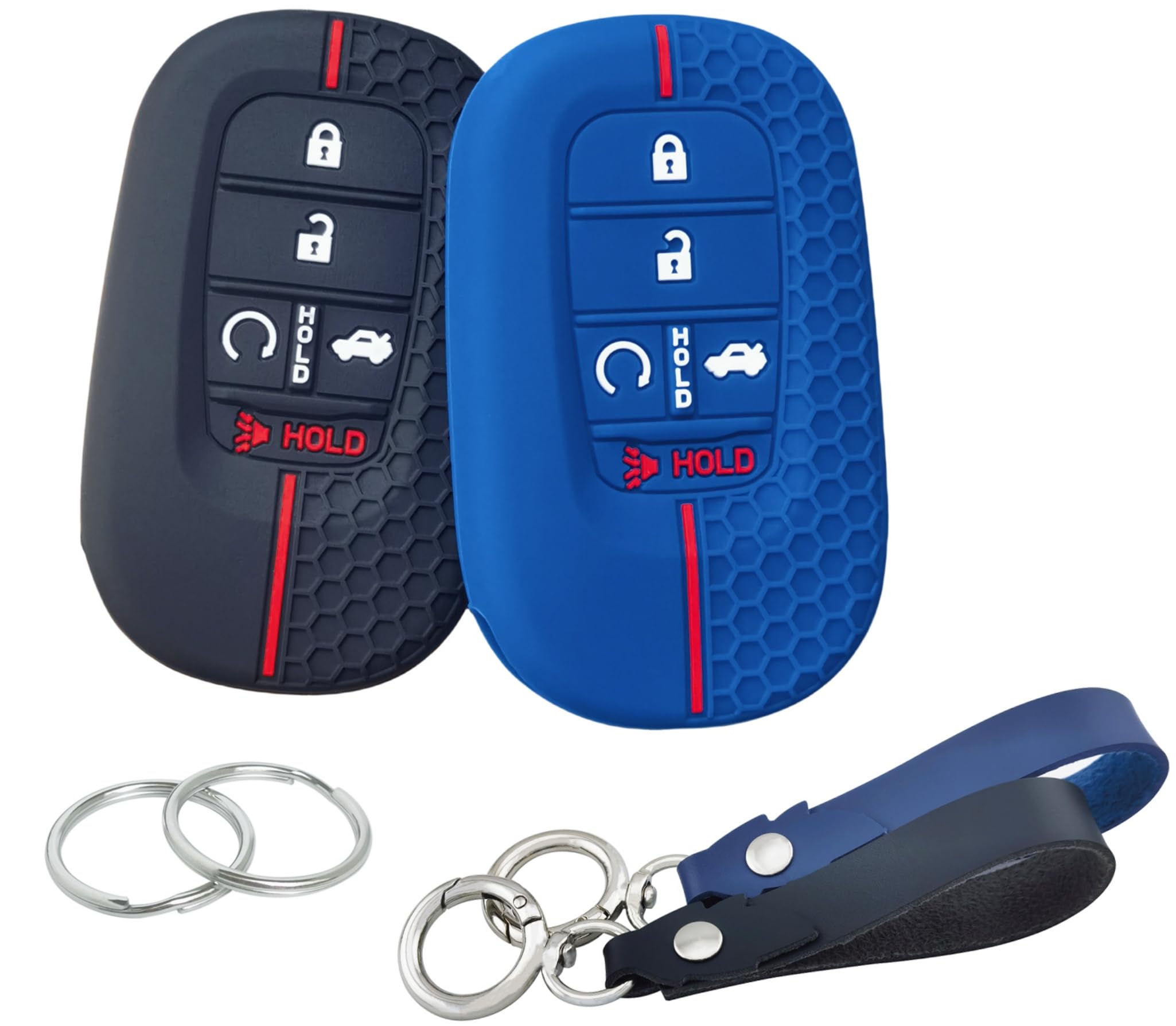 PU Leather 3/4/5 Button Key Fob Cover Fit For Honda Civic 2022 2023 2024 Accord HR-V Pilot CR-V - View #9