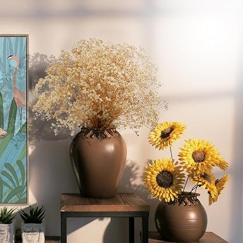 Miniatura 6 de Gipizi Ramo de flores secas de aliento de bebé, 17 pulgadas, flores secas blancas naturales a granel de aliento de bebé, más de 2500 ramas de