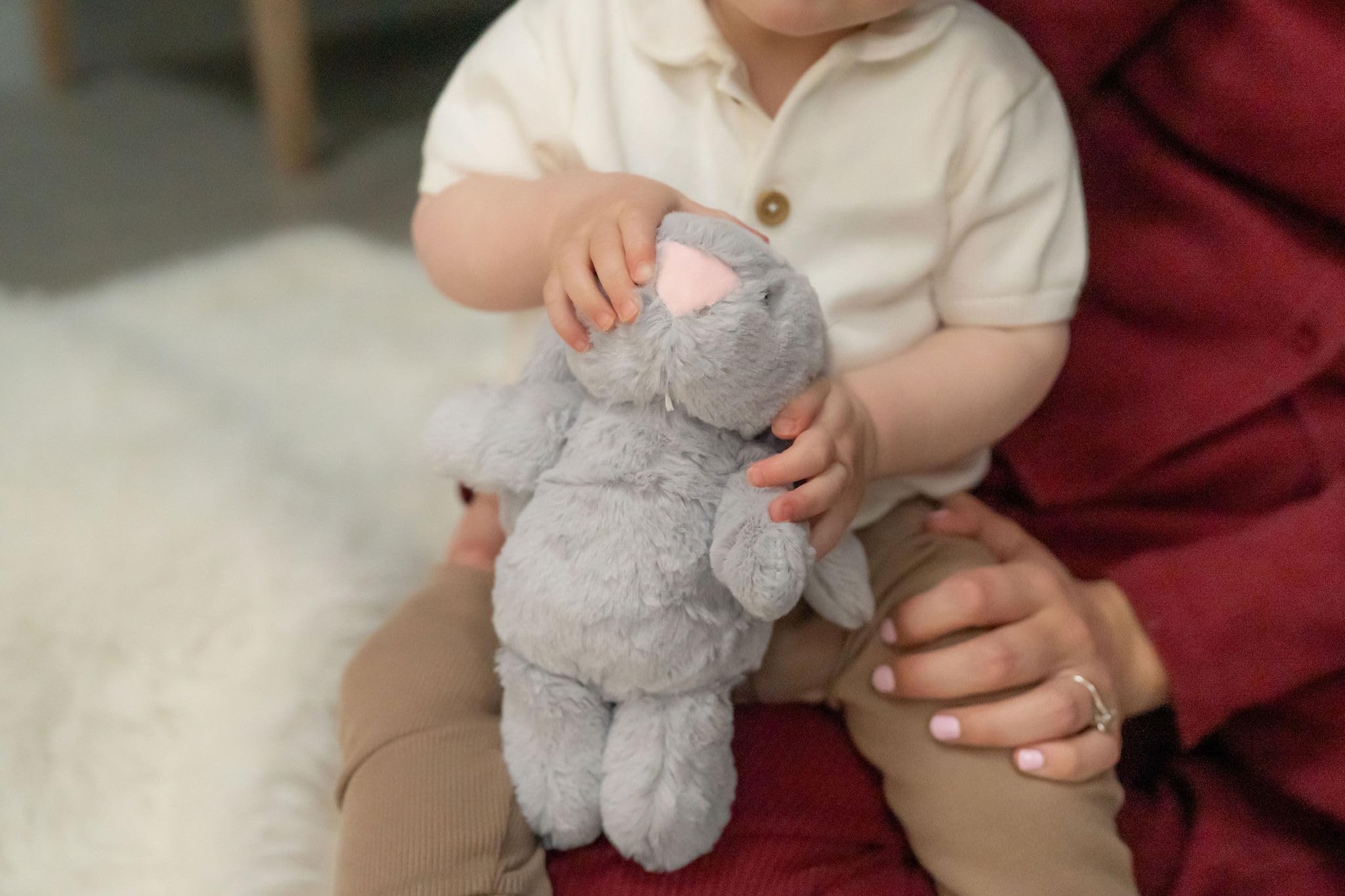 Ziggle Baby Toy, Bunny Teddy for New Born, Soft Plush Toy for Girl or Boy, Recycled Eco Friendly Newborn Gift - Image 4