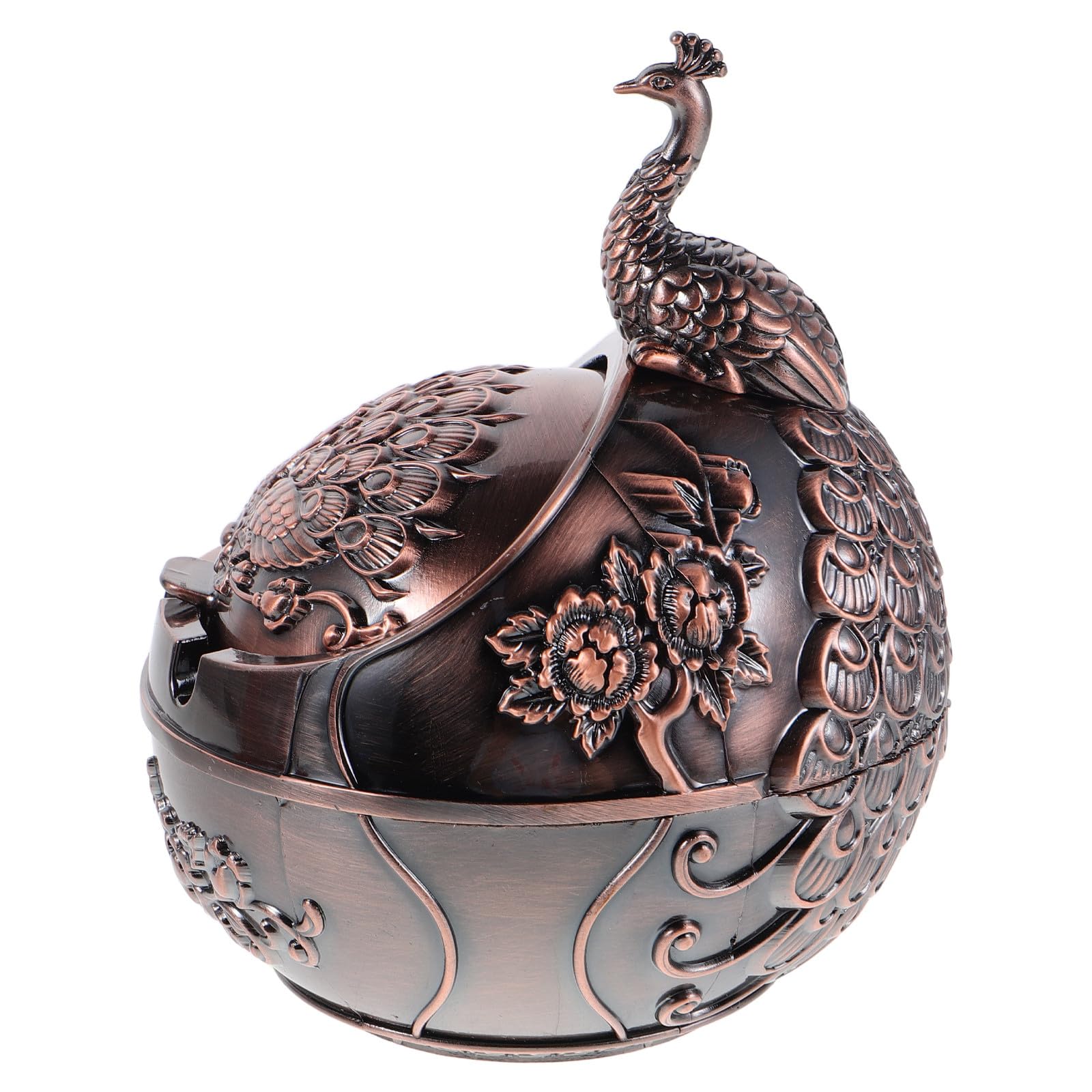 Cendrier en alliage de zinc vintage avec couvercle BESTYASH