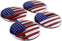 Vista 1 de 4X 56.5mm=2.24 pulgadas Emblema de Tapa Central de Rueda Bandera Americana para Tapa Central de Rueda EE.UU