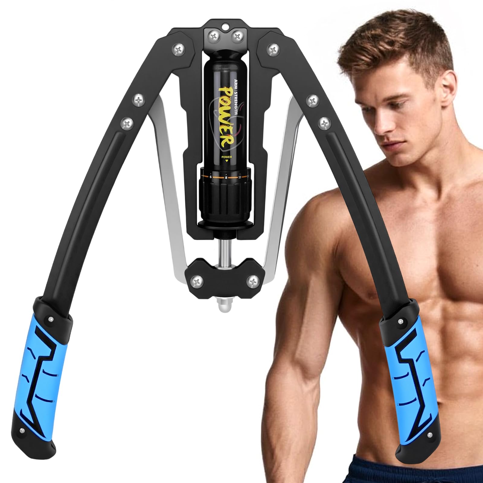 Adjustable Torsion Arm Fitness Machine, 22-440lbs Hydraulic Power Exerciser, Twister Arm Exerciser Home Chest Expander, Biceps, Abdomen, Shoulder And Chest Muscle Strength Training Fitness Equipment