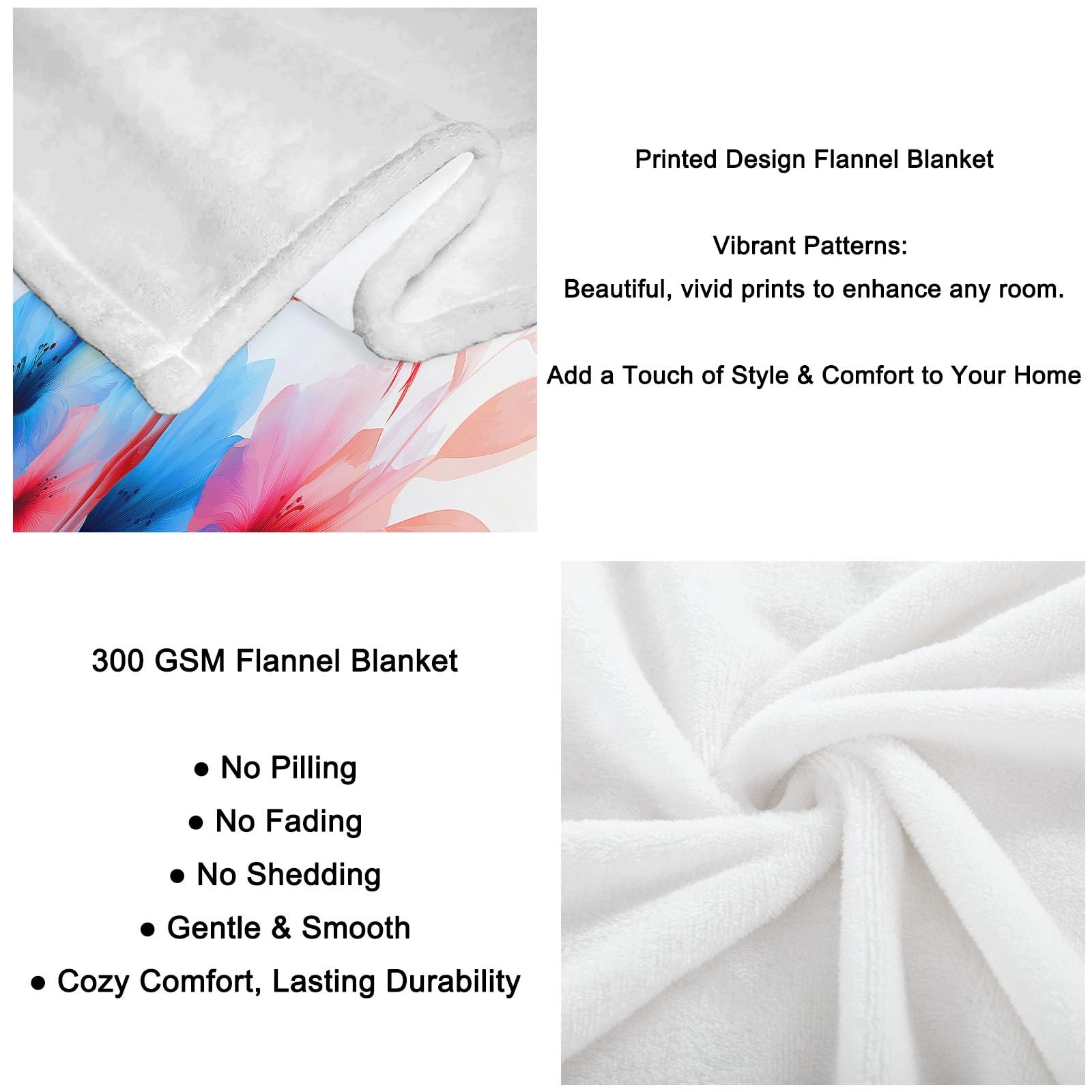 220 x 240 cm Koc polarowy Akwarelowe Różowe Flamingi Kwiaty, Miękka Puszysta Flanelowa Narzuta Sofa Nadaje się dla dorosłych i dzieci Pozostań ciepły zima, kolor