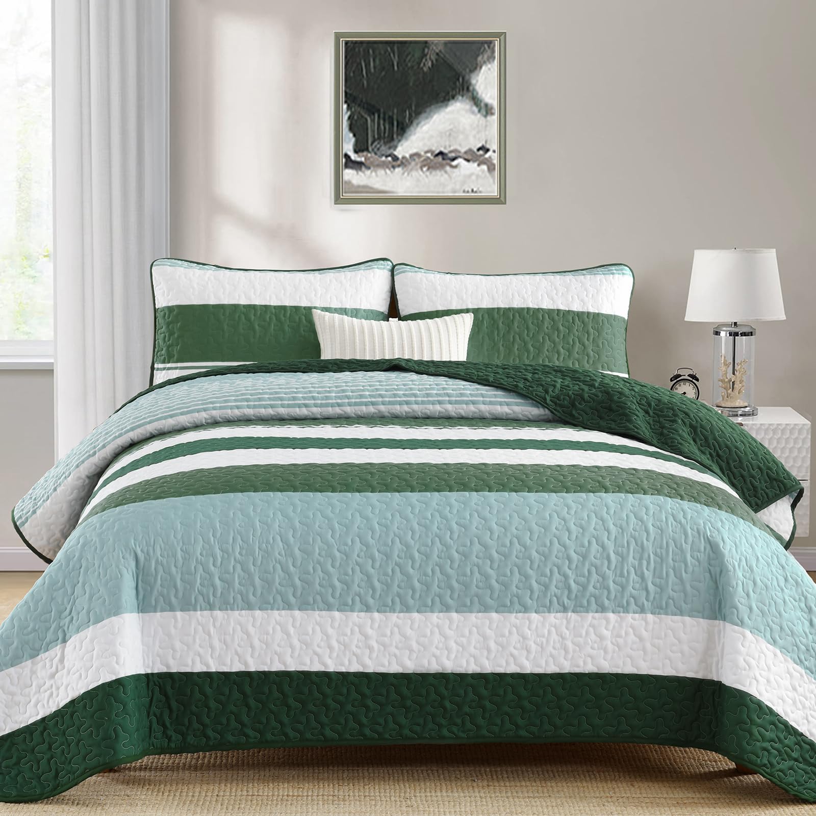 Green King Size Quilt