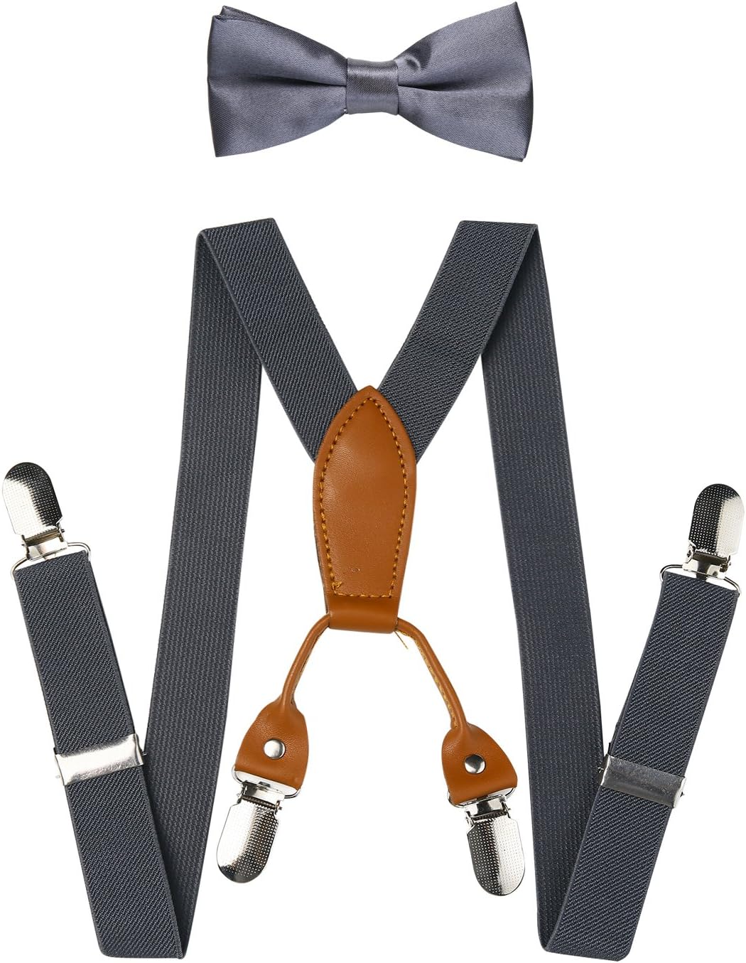 Babies Kids Toddler Adjustable Elastic Braces Suspenders and Bow Tie Set