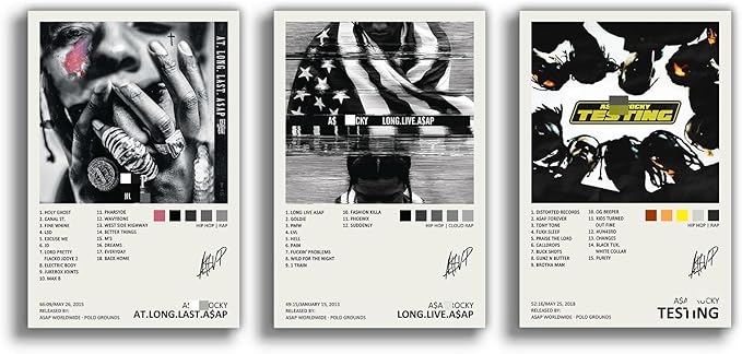 Juice Wrld Poster Set 5 Stück - Leinwand Album Cover 20x30cm