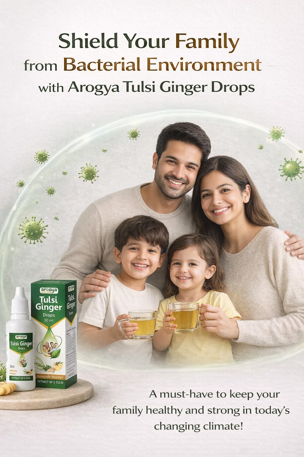 Arogya Tulsi Ginger Drops 30ml | Ayurvedic Herbal Ark with Tulsi & Ginger Extracts | Daily Wellness Supplement for Immunity Support, Respiratory Comfort & Throat Wellness | Seasonal Wellness Care | Herbal Drops for Adults & Kids | Convenient Family Health Supplement — Amazon image 2