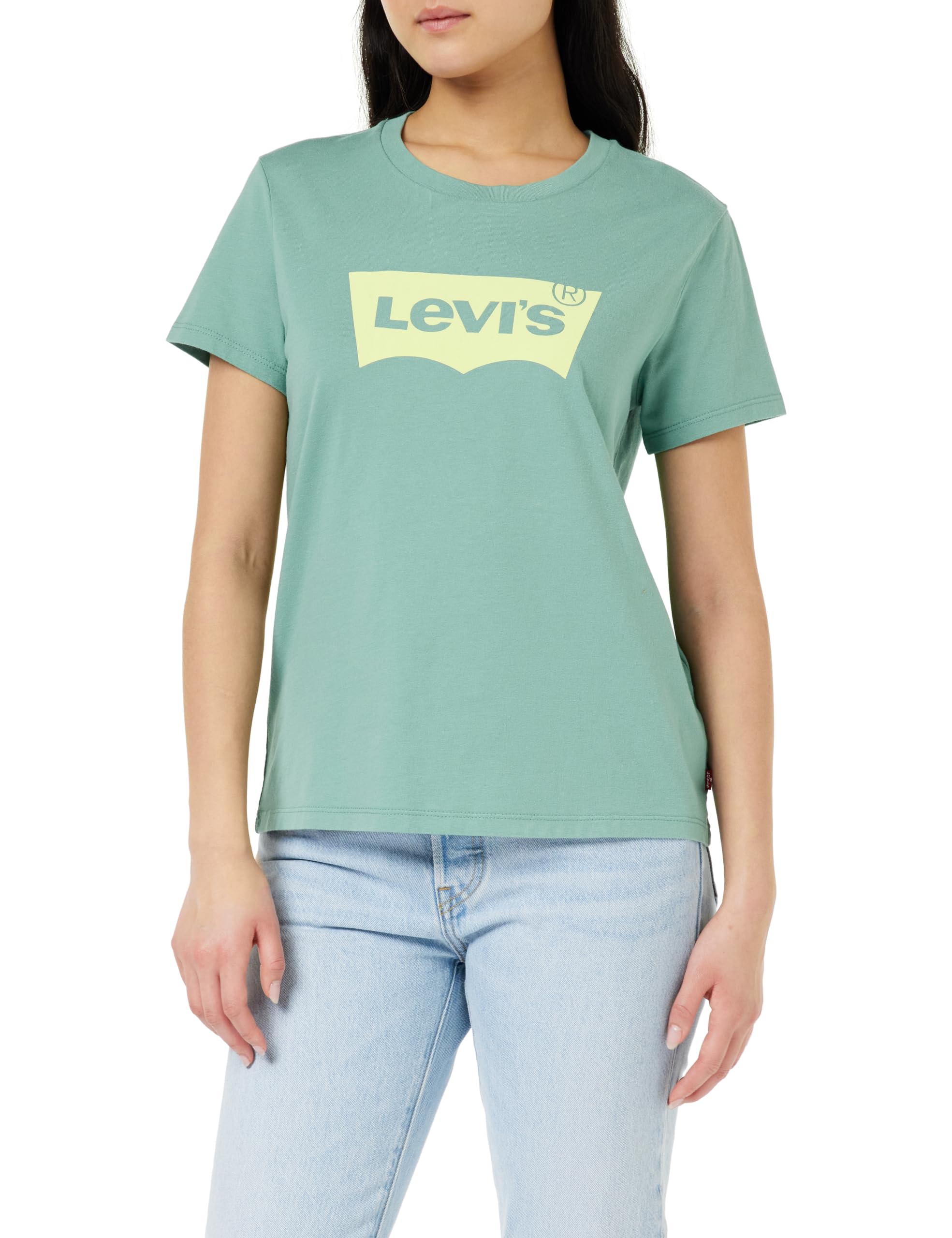 Levi's Women's The Perfect Tee T-Shirt, Large Batwing Logo