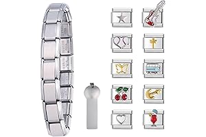 10 Pcs Italian Charm Bracelet, DIY Italian Charms