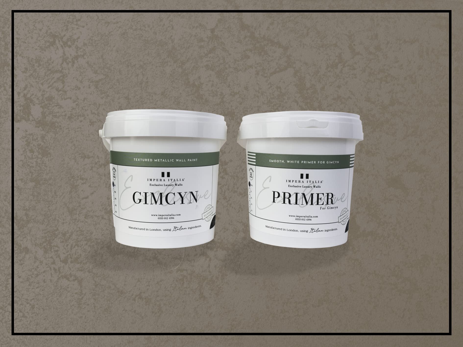 B&Q -  GimcynTexturedMetallic Wall Paint Bundle. Includes Paint And PrimerCovers 5SqmIn Colour Jasper.