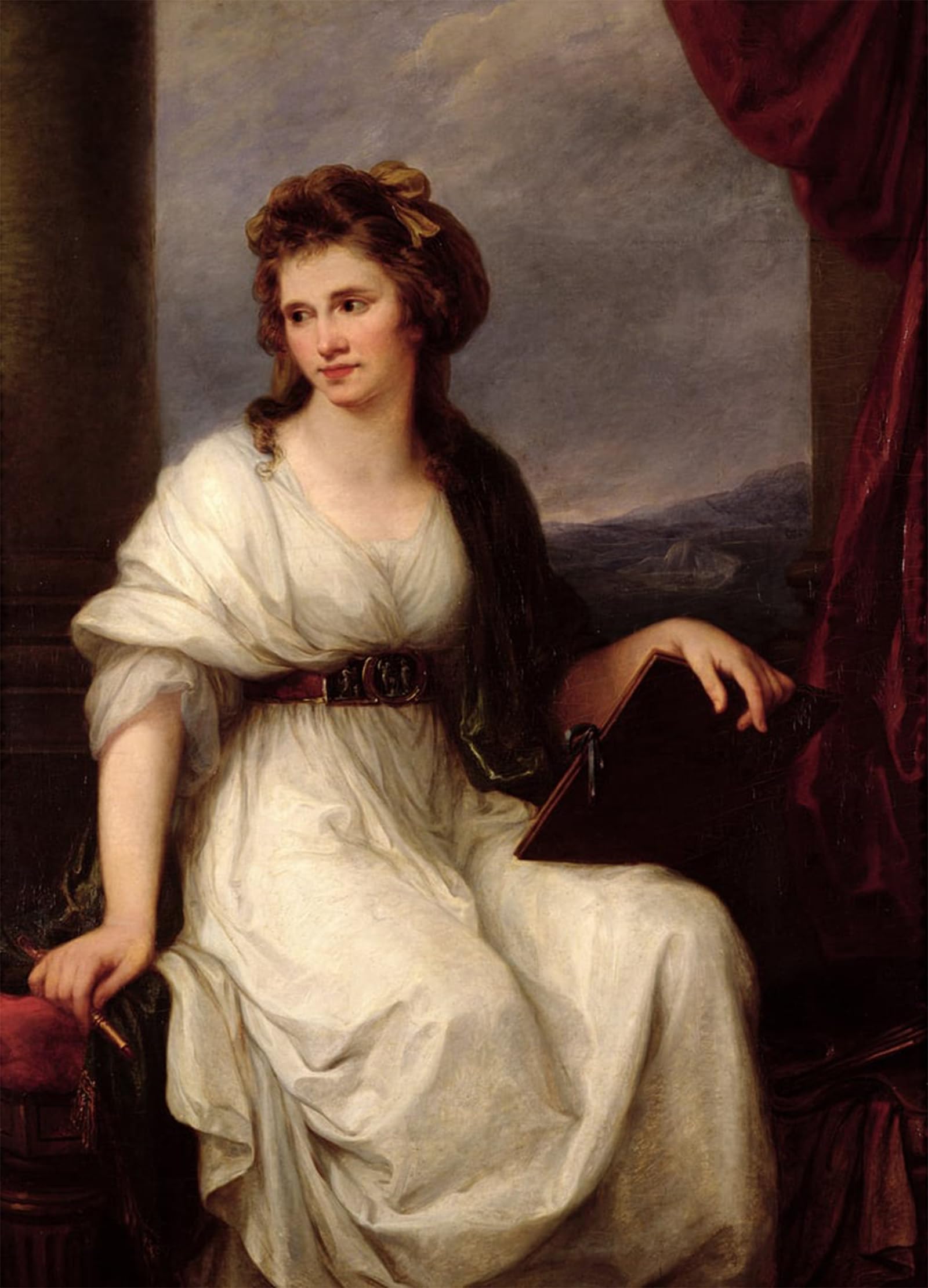 ARTXLXXBN Famous Art Print Poster Vintage Wall Art Self Portrait by Angelica Kauffmann Canvas Art Poster for Home Decor 60x90cm