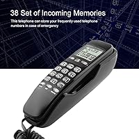 Vista 4 de Teléfonos telefónicos con cable Teléfonos fijos Ampliable Home Office Hotel Teléfono Llamada Screener & Teléfono de Identificación de Llamadas