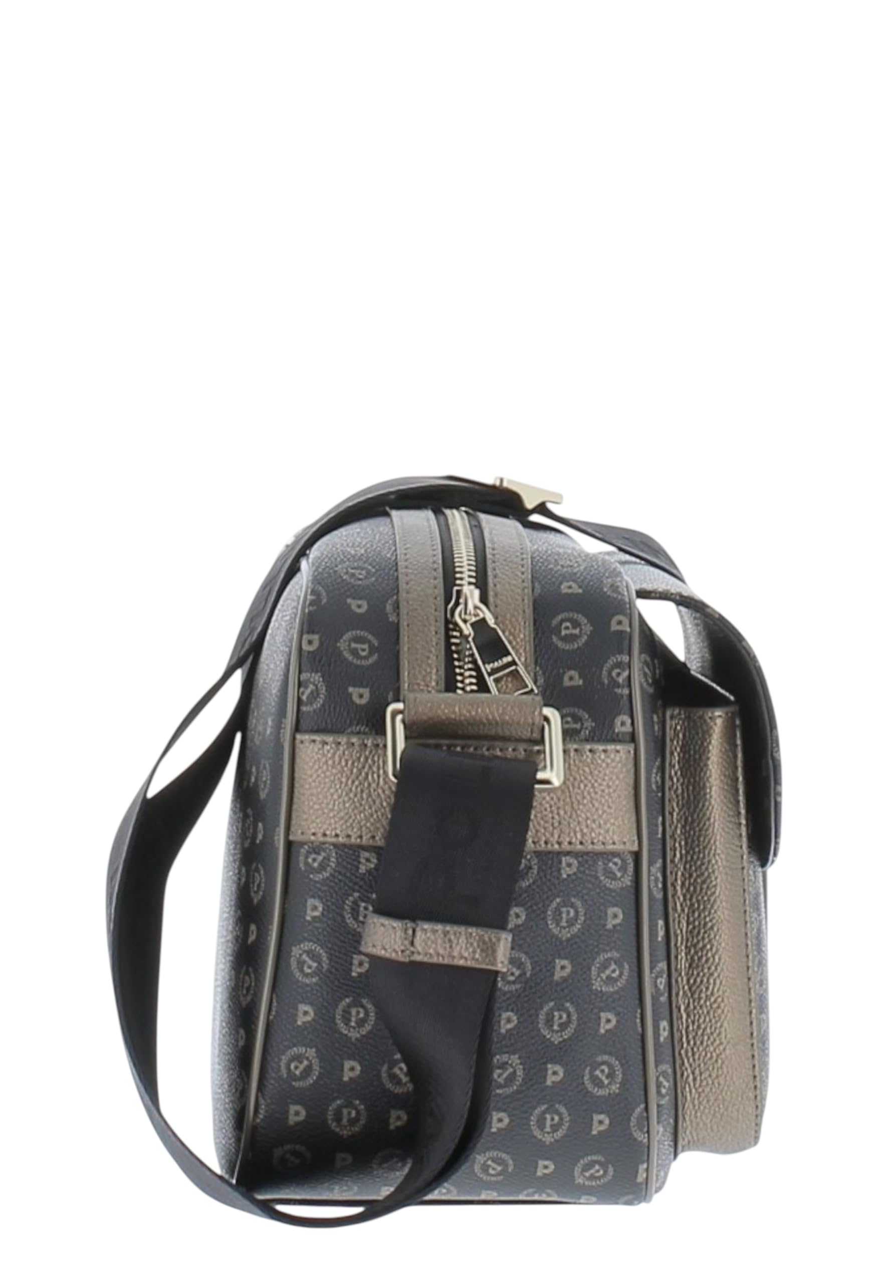 Pollini Borsa a tracolla Heritage Donna Pvc + Pelle Vit. (Nero/Bronzo)