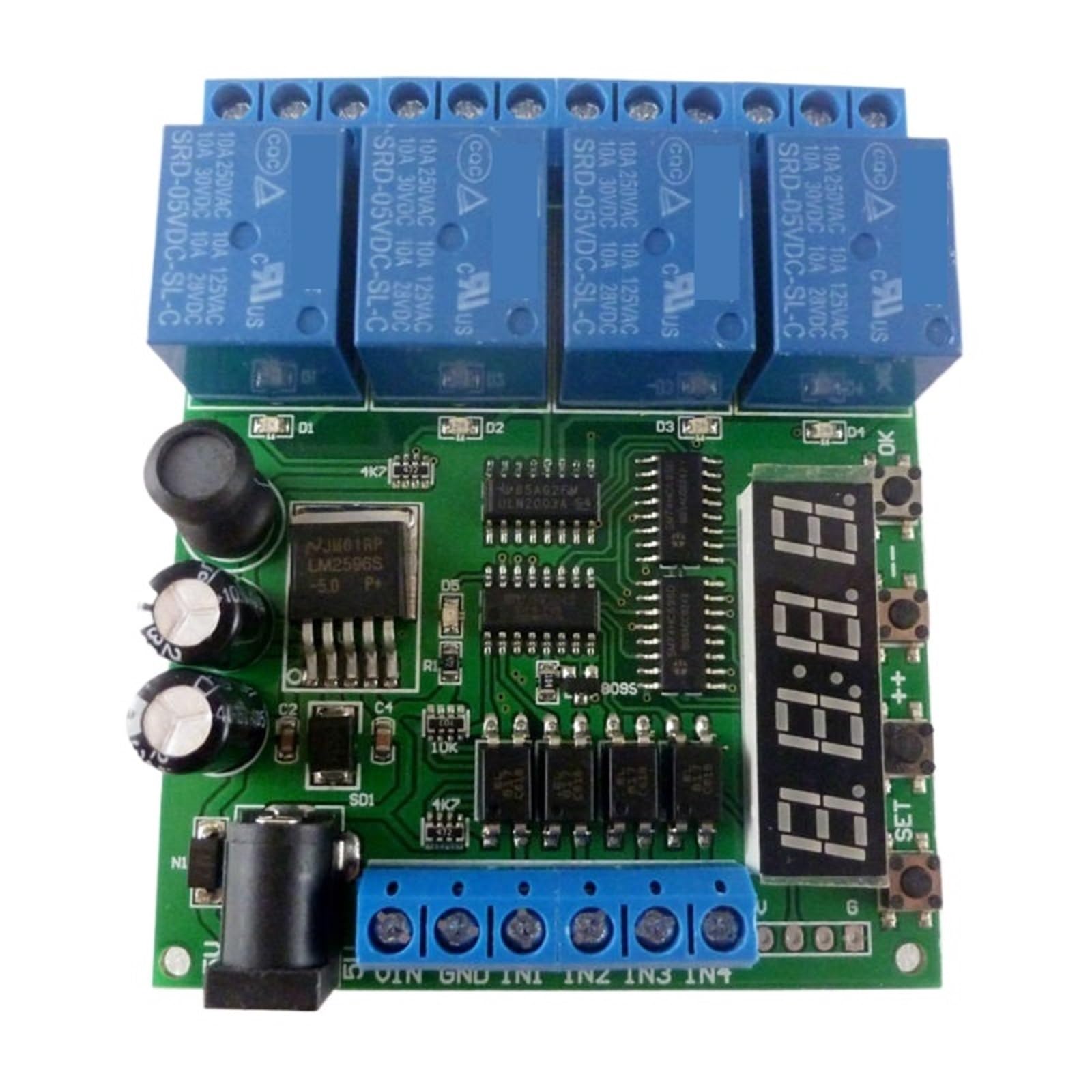 Temporisateur cycle 12V 4 canaux relais temporisé interlock CE007