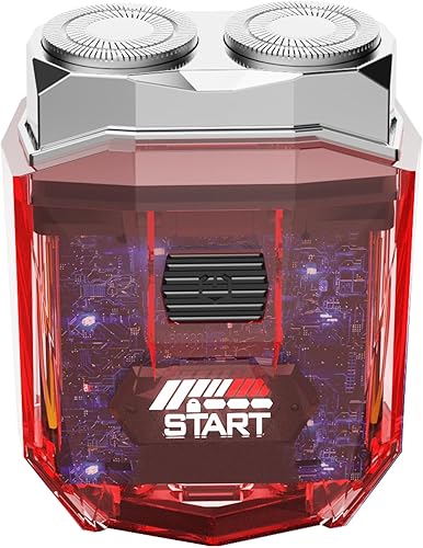 Cyberpunk Mini afeitadora eléctrica, maquinilla de afeitar eléctrica portátil para hombres, pantalla inteligente, IPX7 impermeable, afeitado húmedo