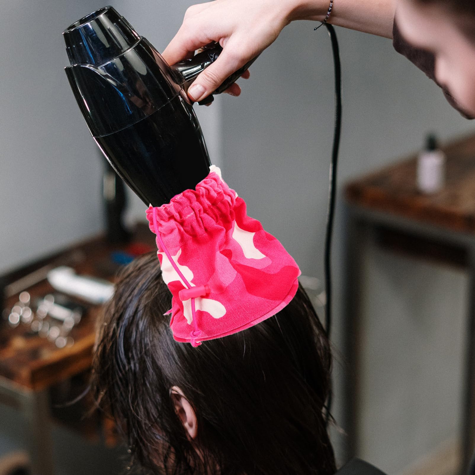 FRCOLOR 5st Diffusorbeutel Für Haartrockner Haartrockner-diffusorbeutel Tasche Shampoo Föhn- -diffusorschutz Wieder Auffüllbar Lufttrockner Ende Fön Baumwolltuch