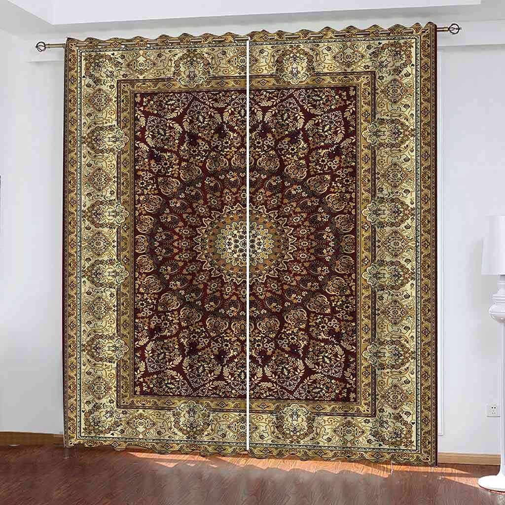 Rideau salon occultant motif classique idéal pour tamiser la lumière de la cuisine