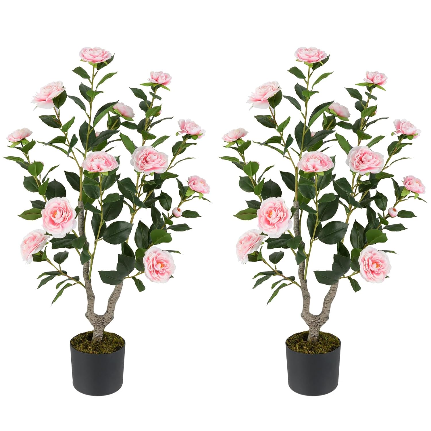 Goplus 40 Inch Artificial Camellia Tree - Image 10