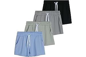 4-Pack Running Shorts for Active Teen Girls