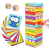 Nene Toys – Torre Magica Colorata in Legno con Animali – Gioco Educativo da Tavolo per Bambini – Gioco Didattico 4 in 1 per Bambini da 3 a 9 anni – Giocattolo Ideale come Regalo per Genitori e Figli