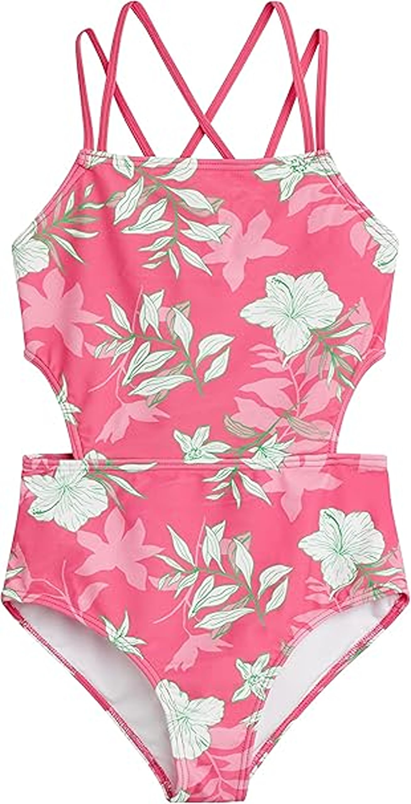 Kanu Surf Girls' Beach Girl Sport Cut-Out One Piece Swimsuit