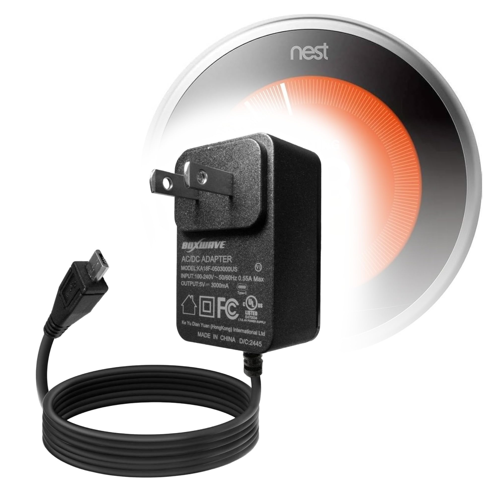 Amazon.com: BoxWave Charger Compatible with Google Nest Learning