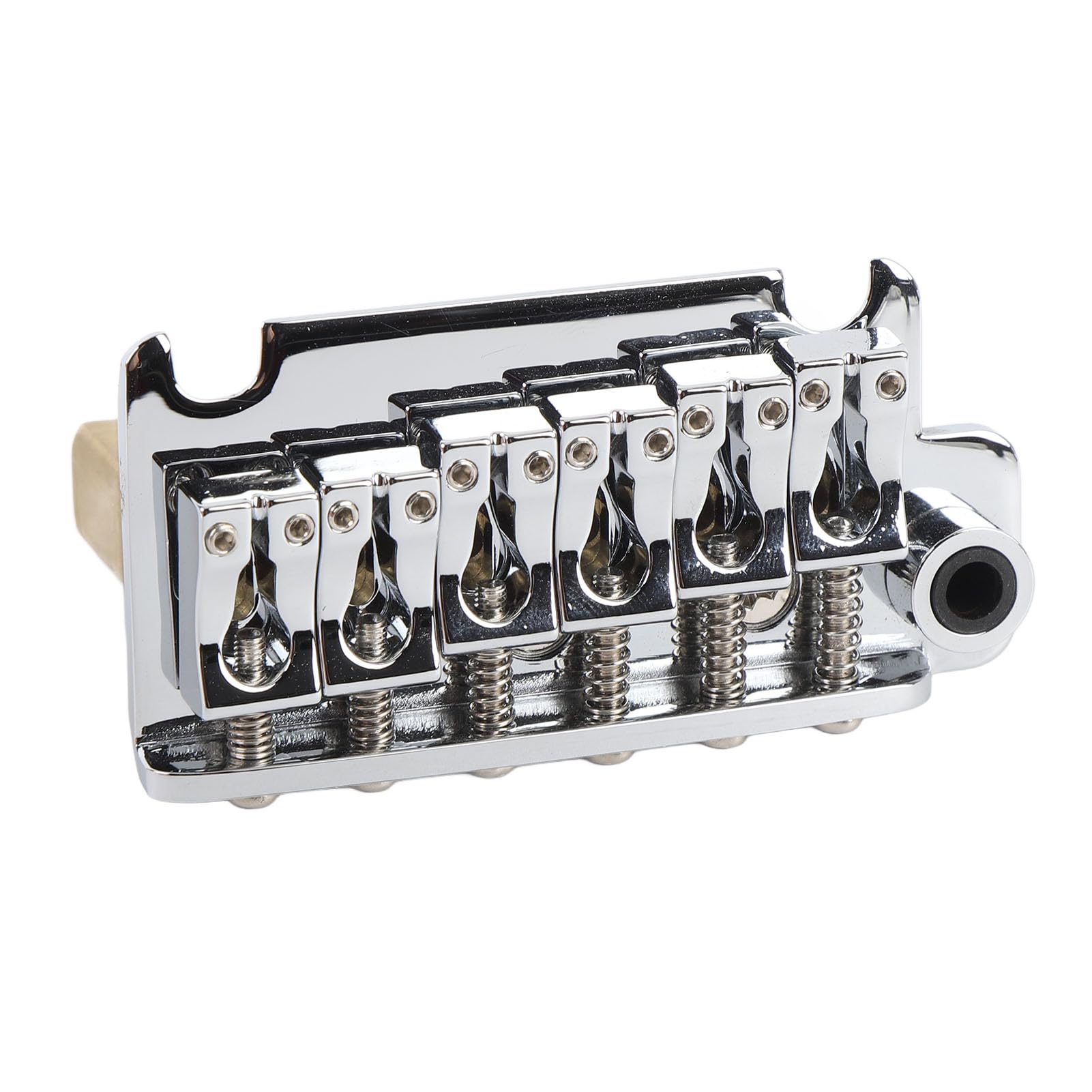 Fabater Mostek Tremolo do Gitary Elektrycznej, 6-strunowy Mostek do Gitary z Blokiem z Litego Mosiądzu i Stalowymi Siodełkami, do 6-strunowych Gitar Elektrycznych w Stylu Strat