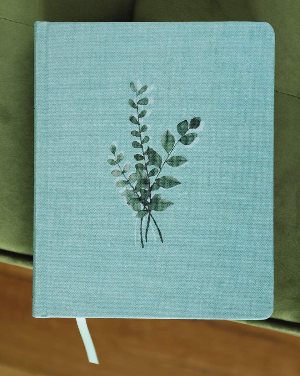Teal Cloth Over Board Double-Column Journal Bible