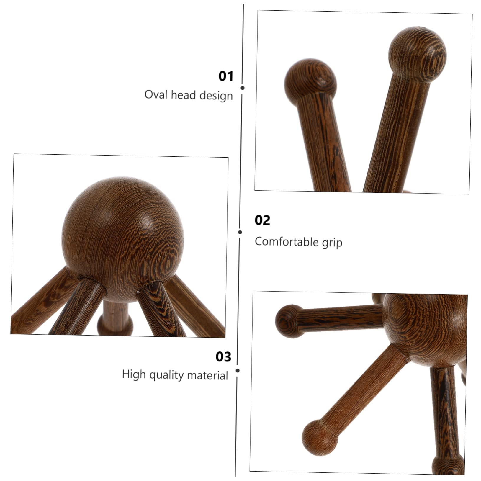 5stücke Holzklaue Kopfhaut- Massagegerät Für Kopf Und Bauch Ergonomisches Design Für Entspannung Und Stressabbau Beige Leicht Und Tragbar